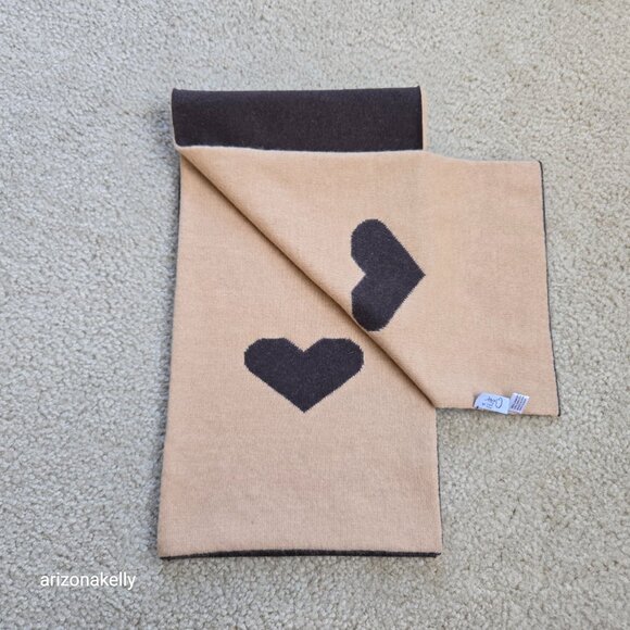 Portolano Color Block Scarf With Heart Lambswool/Angora - Picture 10 of 13